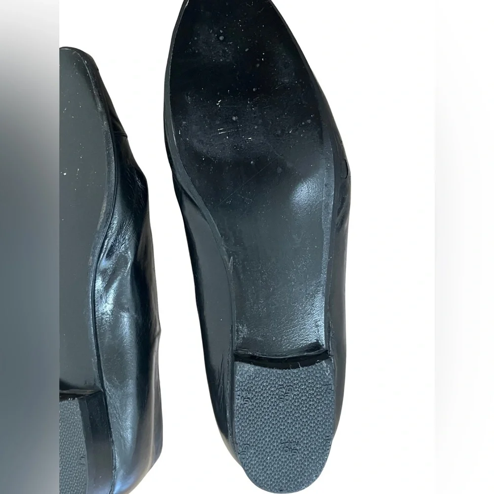 Chanel Authentic Black Vintage Interlock CC Logo Ballet Flats Women's Size: 40 - Picture 5 of 7